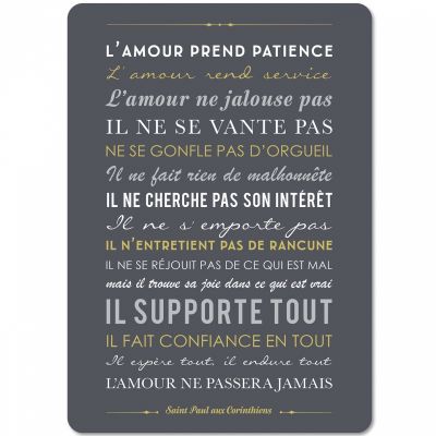 Carte de prière St Paul (15 x 21 cm) Mes Mots Déco