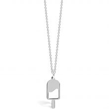 Collier chaîne 40 cm pendentif Mini Coquine glace 18 mm (argent 925°)  par Coquine