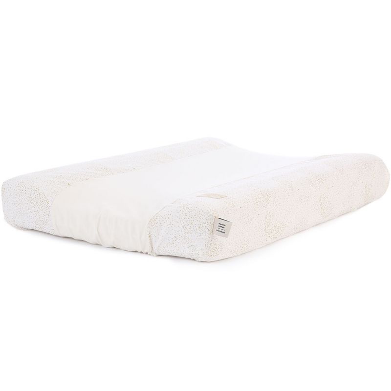 Housse de matelas à langer Calma coton bio Gold bubble White (50 x 70 cm) Nobodinoz