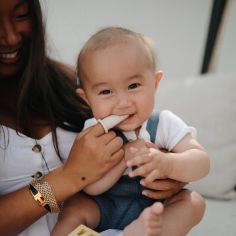 Lot de 2 brosses à dent à doigt Shifting sand-Cambridge blue