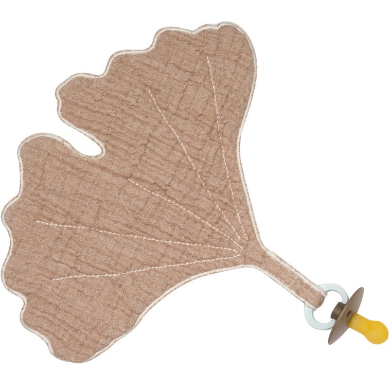 Doudou plat Natural Gingko Coral Quax