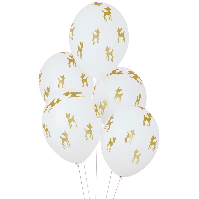 Lot de 5 ballons imprimés faon doré My Little Day