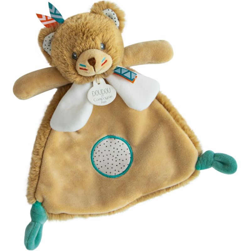 Coffret doudou plat Tiwipi ours (23 cm) Doudou et Compagnie