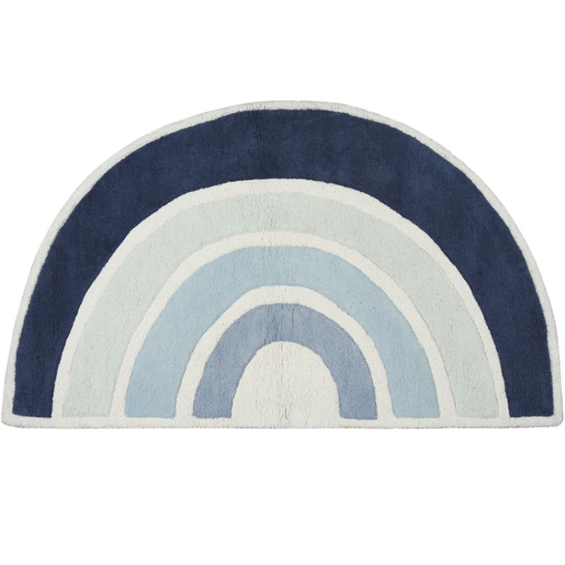 Tapis coton Paradisio arc en ciel bleu (120 x 70 cm) Lilipinso