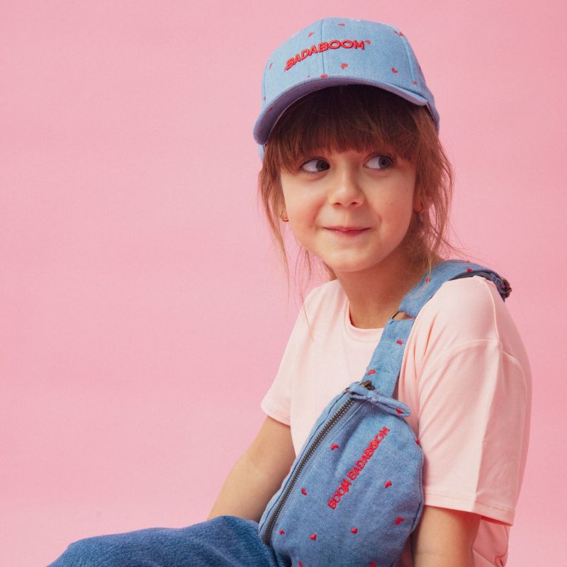 Casquette enfant Badaboom Denim coeurs (3-6 ans) Chamaye Ambiance 7