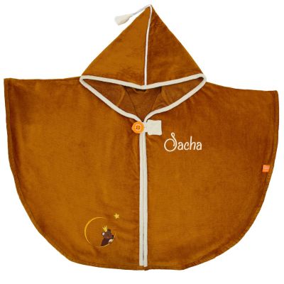 Cape de bain Ourson Noisette personnalisable (0-5 ans)