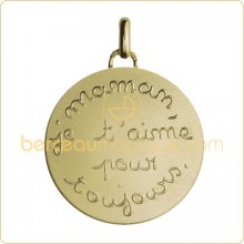 Grande Médaille ''Maman je t'aime pour toujours'' (Or jaune)  par Monnaie de Paris