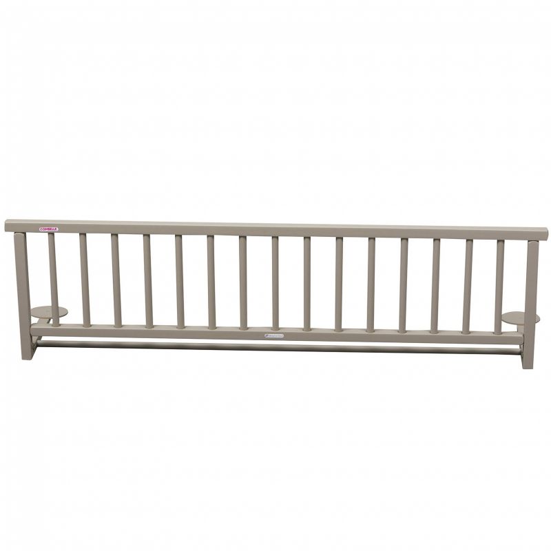 Barrière de lit en bois massif Audrey laqué gris clair Combelle