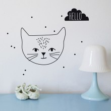 Stickers Just a touch Hello Cat  par Mimi'lou