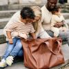 Sac à langer Mommy Bag Signature Simili cuir marron foncé Childhome Ambiance 5