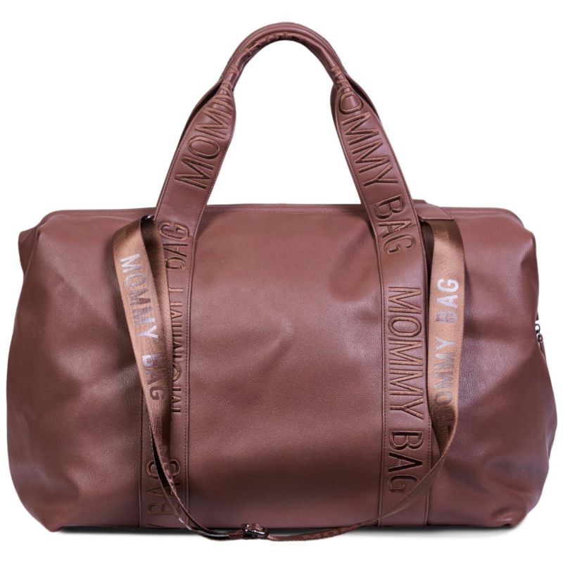 Sac à langer Mommy Bag Signature Simili cuir marron foncé Childhome Produit 1
