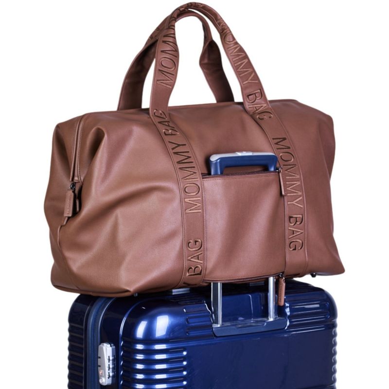 Sac à langer Mommy Bag Signature Simili cuir marron foncé Childhome Produit 9