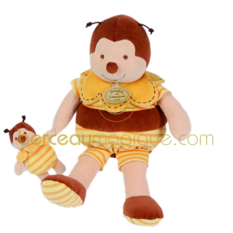 Peluche Maman Bébé abeille Doudou et Compagnie