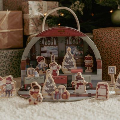 Calendrier de l'avent avec circuit de train