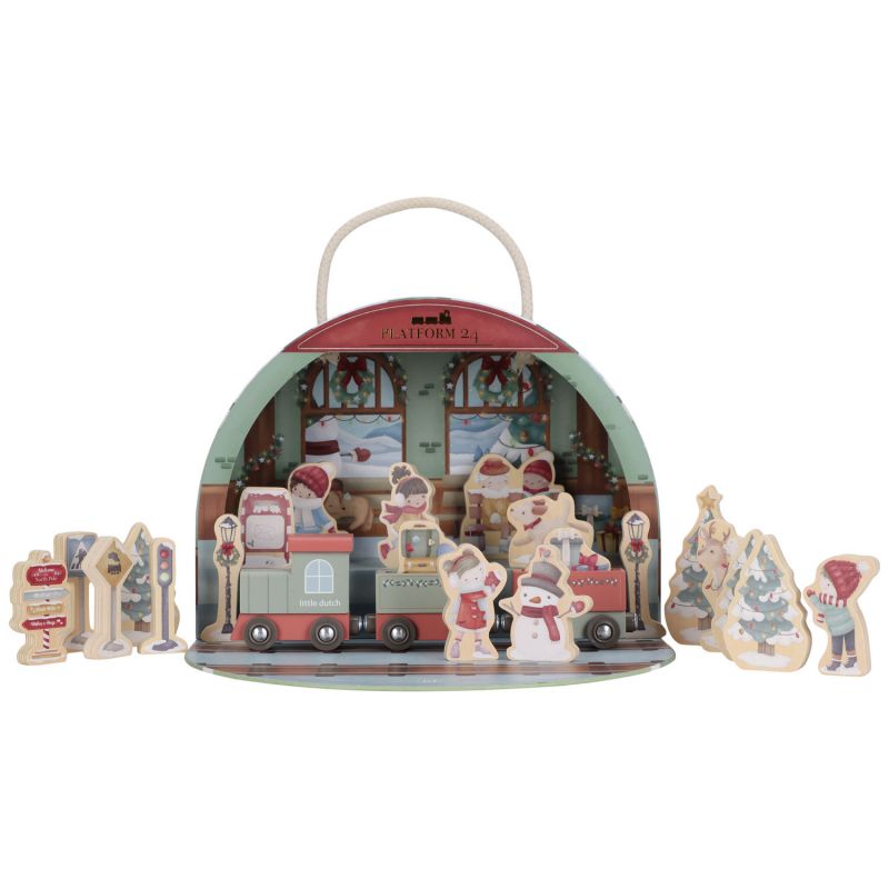 Calendrier de l'avent avec circuit de train Little Dutch Produit 9