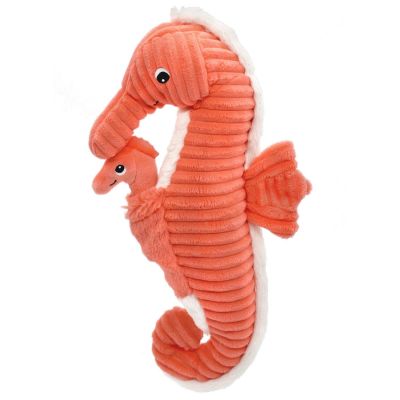 Peluche Papadou papa et bébé Les Ptipotos Corail (34 cm)