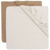 Lot de 2 draps housses en jersey Hazel-Oatmeal (40 x 80 cm) Jollein Produit 1