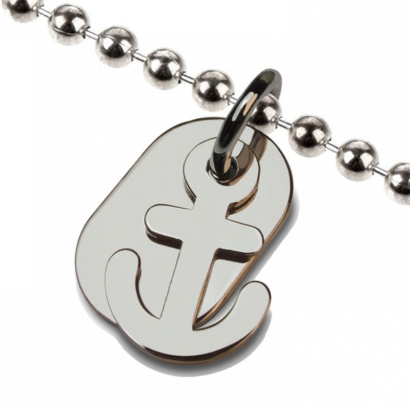 Collier sur chaîne 42 cm boule Popeye (argent 925°) Mikado