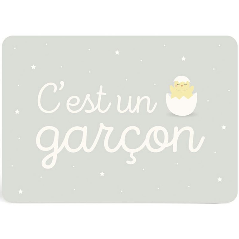 Carte annonce C'est un garçon Zü