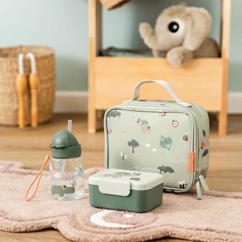 Boîte à goûter PM avec piques snack Tiny trails Vert Done by Deer Ambiance 7