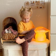 Grande lampe veilleuse champignon Doré