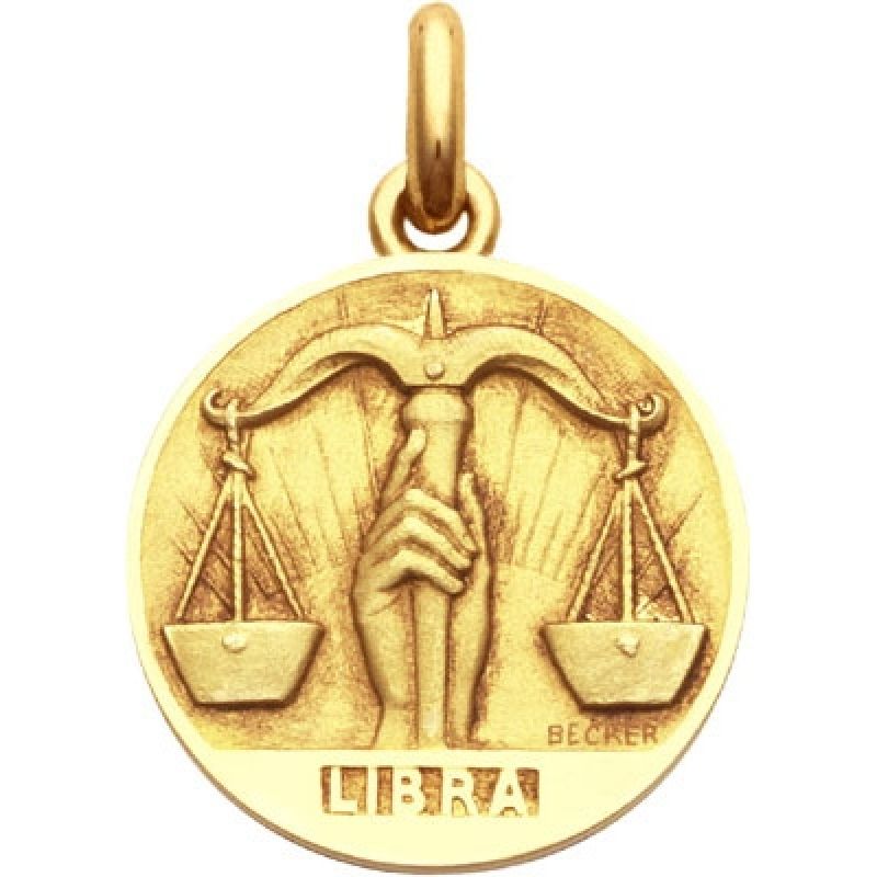 Médaille signe Balance (or jaune 750°) Becker