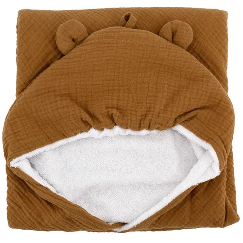 Cape de bain Boubou caramel (75 x 75 cm) Domiva Produit 1 grande taille