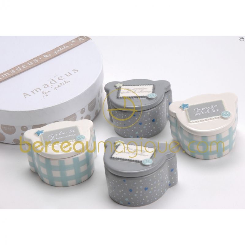Coffret de naissance petit ours Victor (4 pièces) Amadeus Les Petits