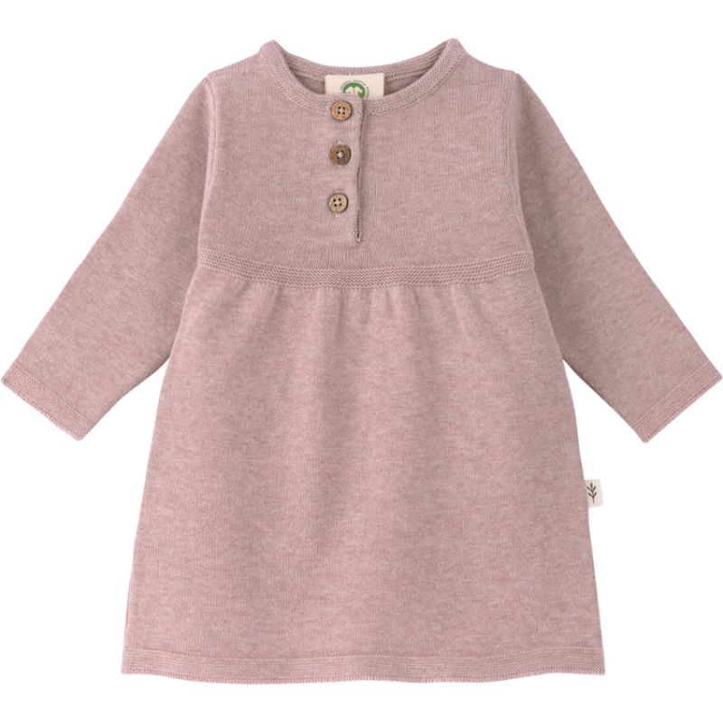Robe tricotée en coton bio GOTS rose (3-6 mois) Lässig
