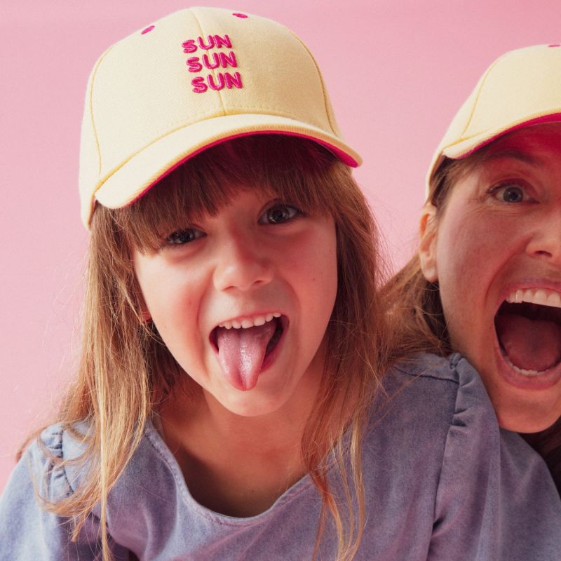 Casquette enfant Sun Sun Sun jaune (3-6 ans) Chamaye Ambiance 4