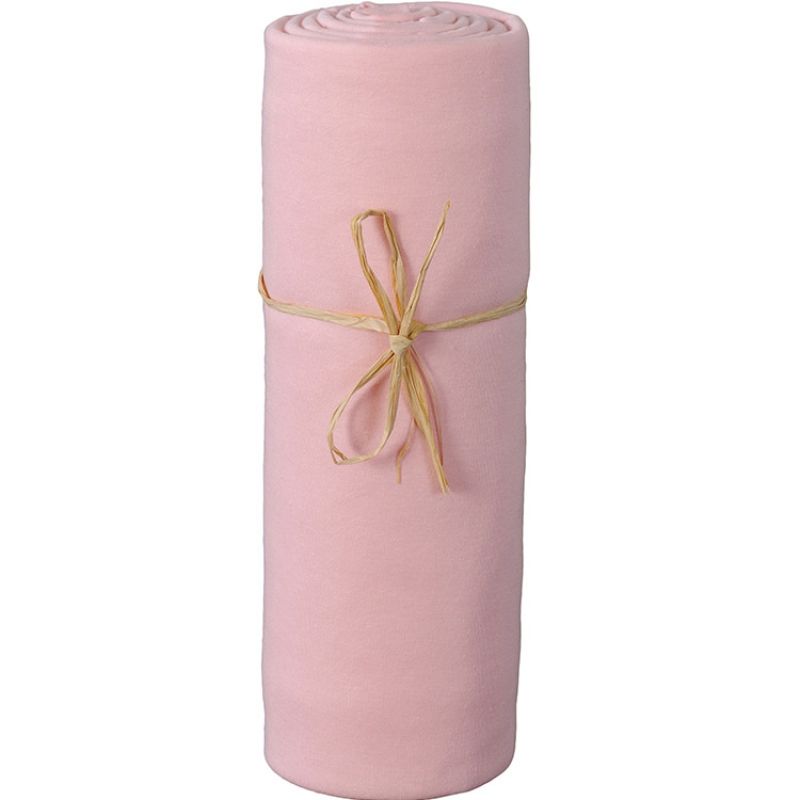 Drap housse de berceau en coton bio rose clair (50 x 80 cm) P'tit Basile