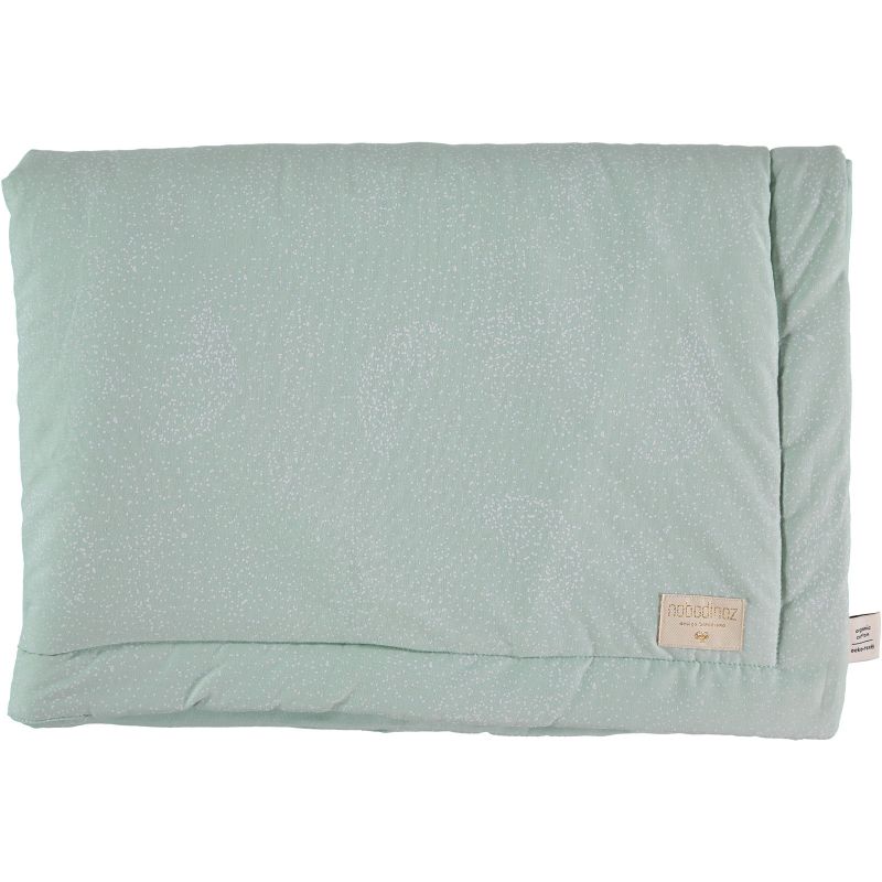 Mini couverture bébé Laponia vert d'eau White bubble (70 x 70 cm) Nobodinoz