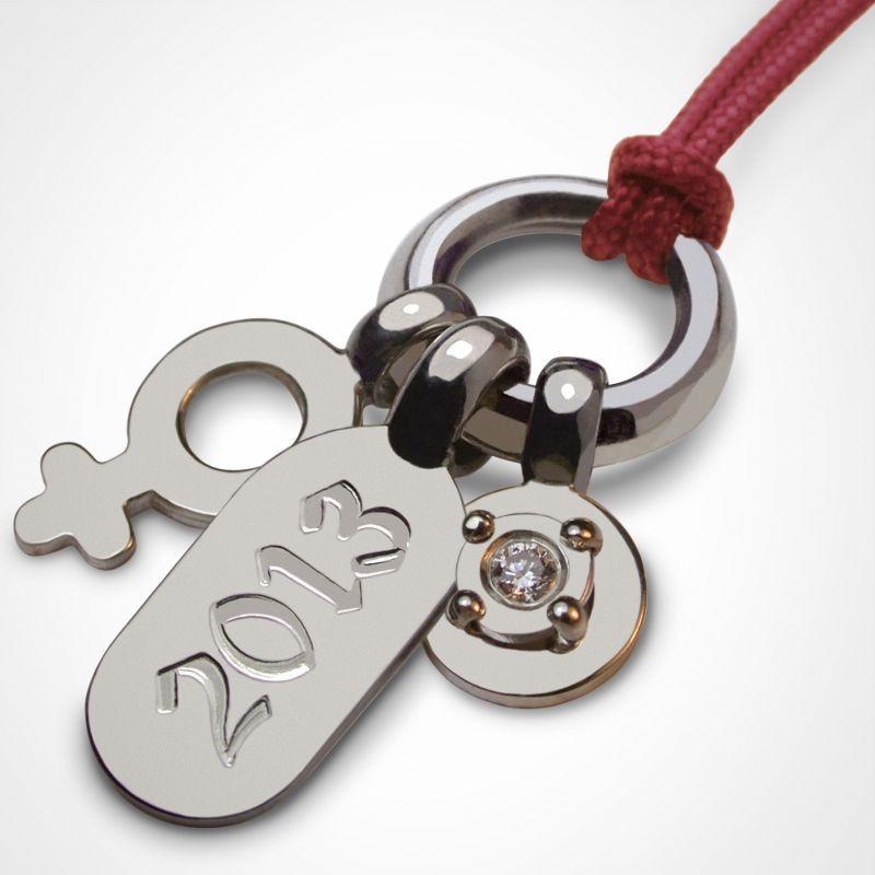 Collier cordon Pogo fille Pierre précieuse ou fine (argent 925°) Mikado