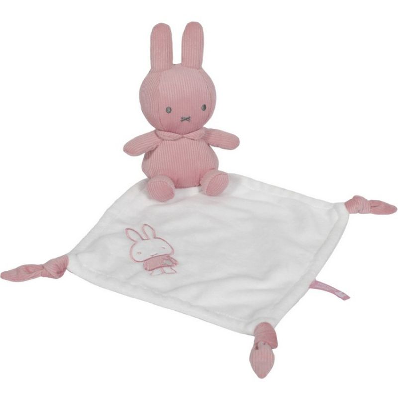 Doudou plat lapin Miffy rose velours Pioupiou et Merveilles