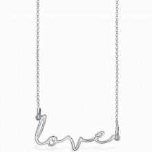 Collier chaîne 40 cm pendentif Love 12 mm (argent 925°)  par Coquine