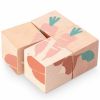 Puzzle cubes en bois Légumes (4 cubes)  par Nobodinoz