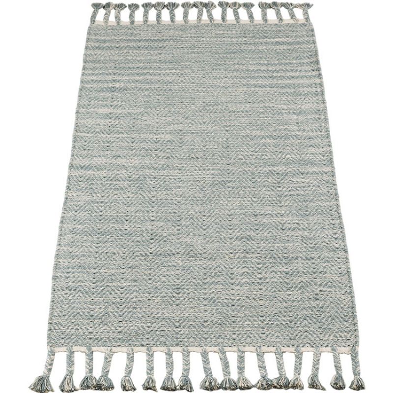 Tapis rectangulaire avec franges vert (70 x 140 cm) Kids Depot