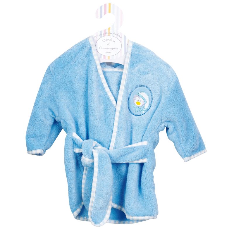 Peignoir de bain Doux pingouin (0-6 mois) Doudou et Compagnie