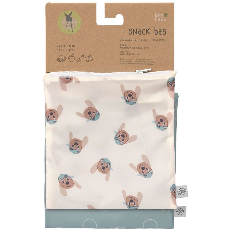 Lot de 2 Pochettes à goûter Tiny Team Chien Lässig Packaging 9