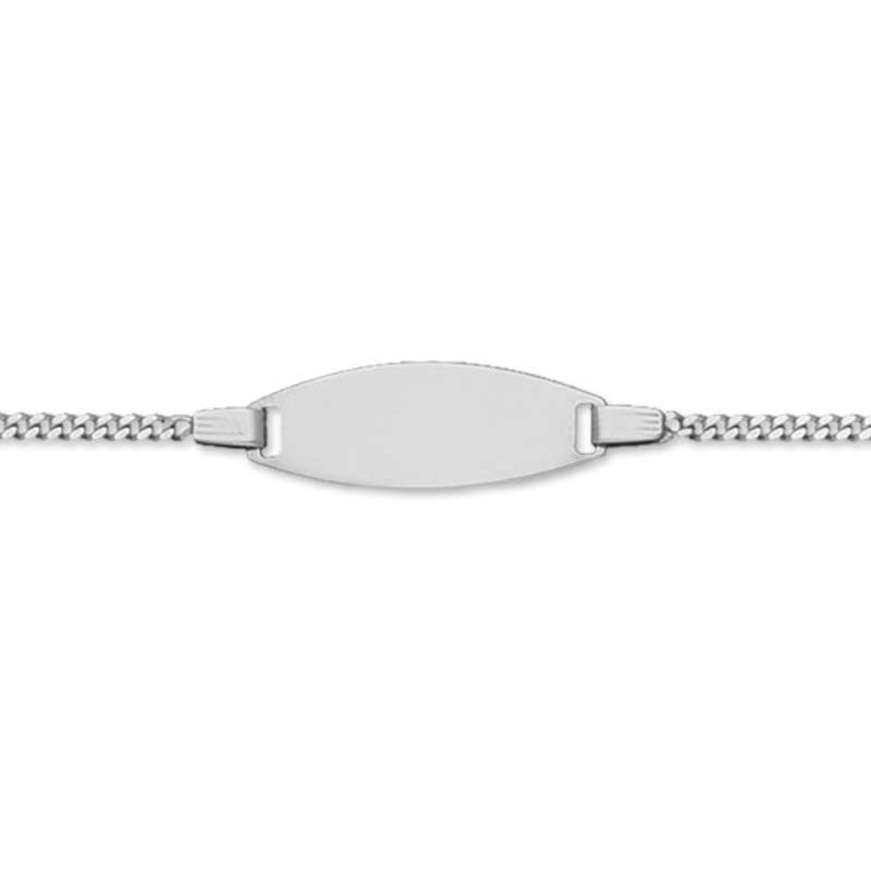 Gourmette enfant limée (or blanc 750°)  Berceau magique bijoux