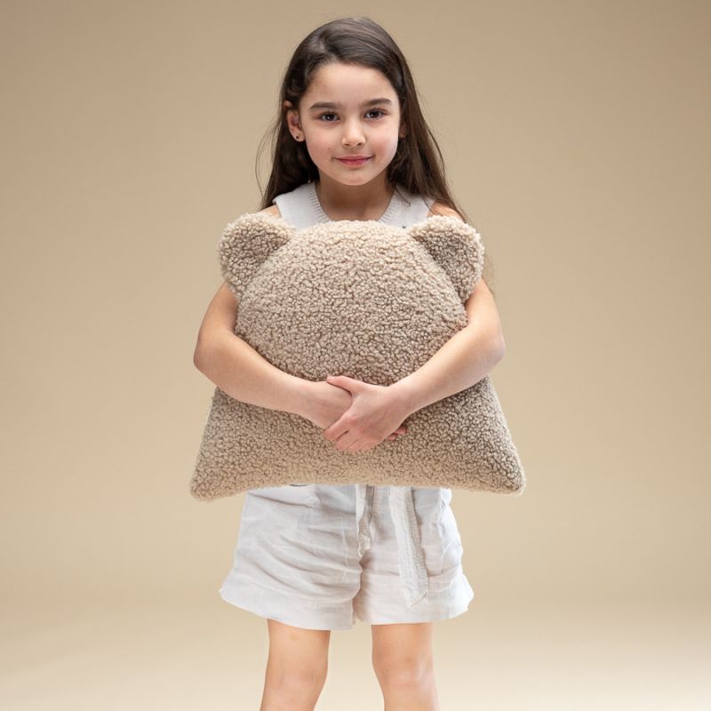 Coussin ours Biscuit molletonné Wigiwama Ambiance 4