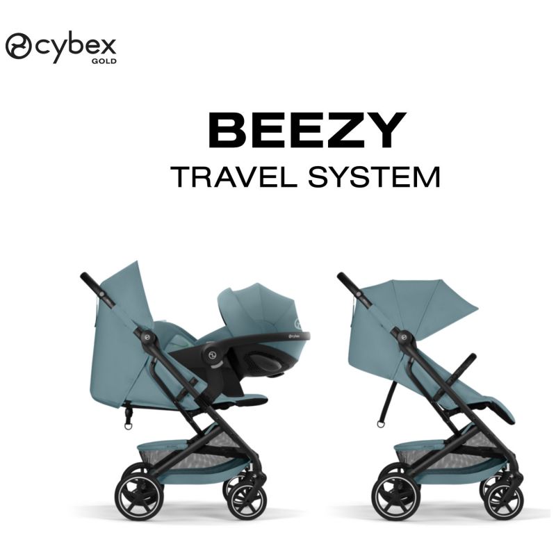 Poussette Compacte et Citadine Beezy 2026 Châssis Noir Stormy Blue Cybex Produit 5