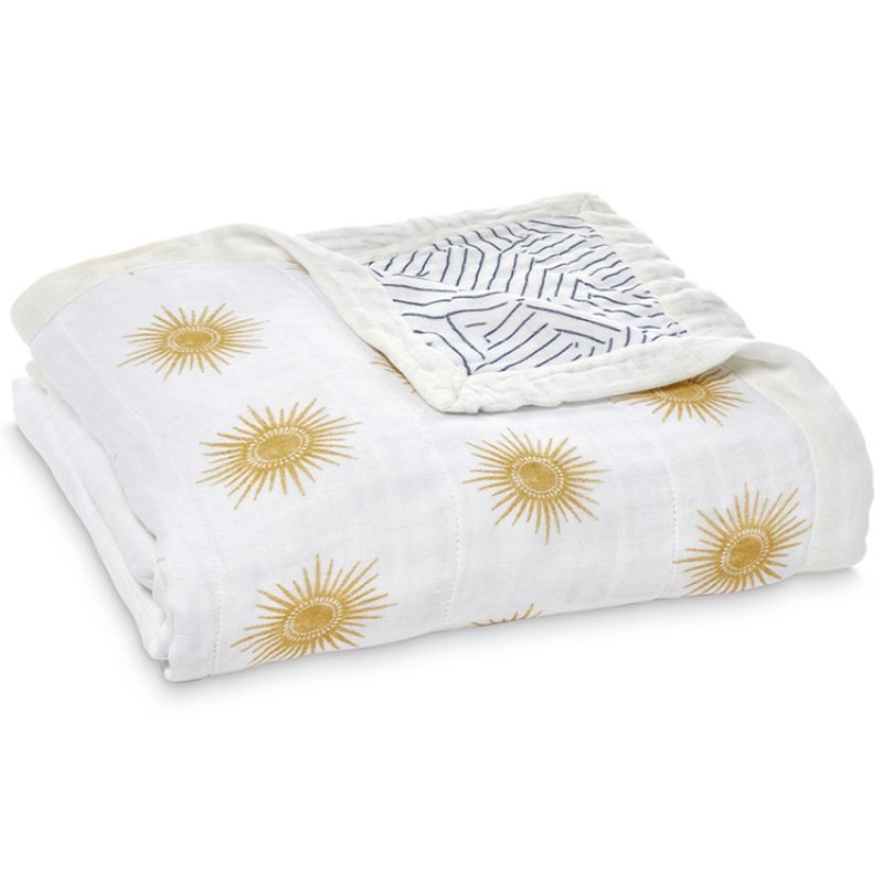 Couverture de rêve Dream blanket en bambou Golden Sun (120 x 120 cm) aden + anais