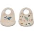 Lot de 2 bavoirs Tilda Sea Creature Sandy - Liewood