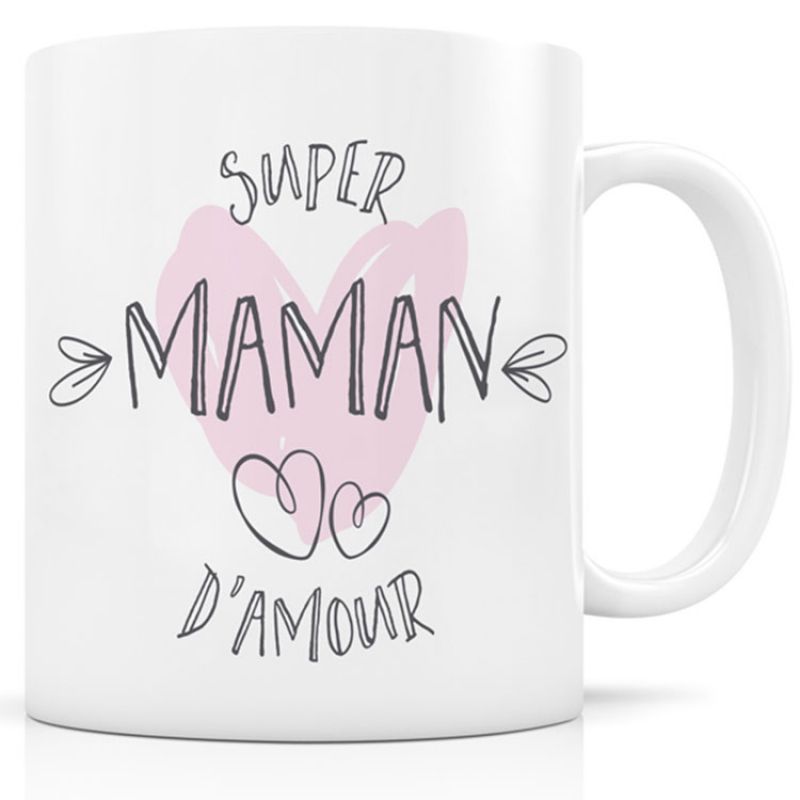 Mug céramique Super Maman d'amour Signature Label Tour