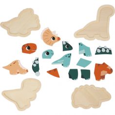 Lot de 4 puzzles évolutifs Dino (14 pièces)