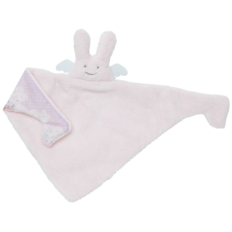 Doudou triangle Ange lapin rose Trousselier
