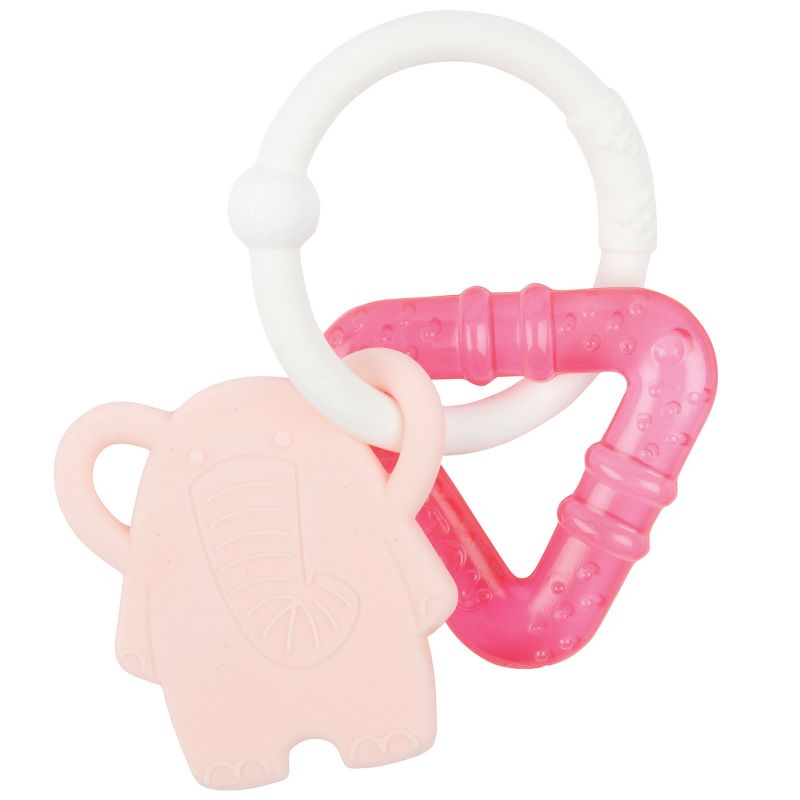 Anneau de dentition réfrigéré Éléphant rose Nattou