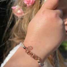 Bracelet cordon liberty Mon petit love argent (personnalisable)