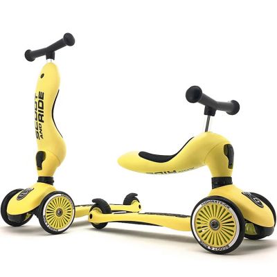 Porteur évolutif en trottinette Highwaykick 1 jaune citron Scoot And Ride
